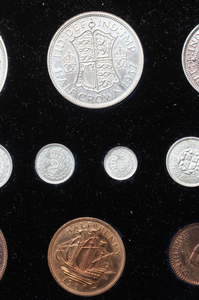 A GEORGE VI SPECIMEN FIFTEEN COIN SET, 1937, including Maundy money, in original case (Est. plus 24% Image