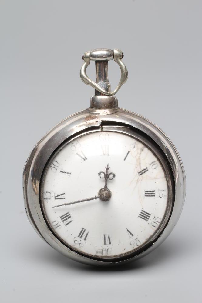 A GEORGE III IRISH PAIR CASED POCKET WATCH Image