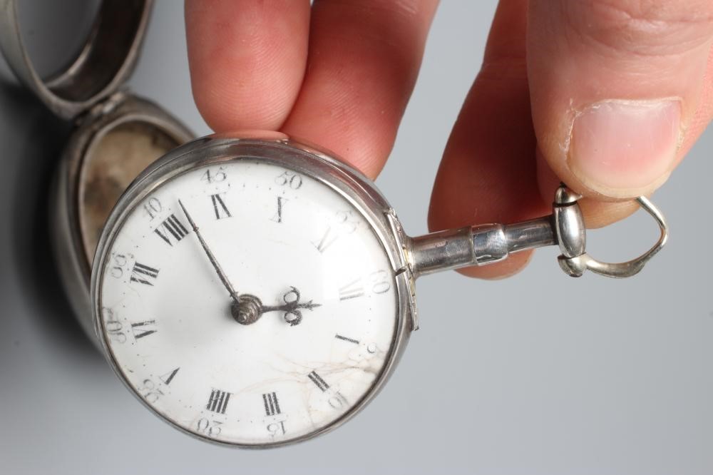 A GEORGE III IRISH PAIR CASED POCKET WATCH Image