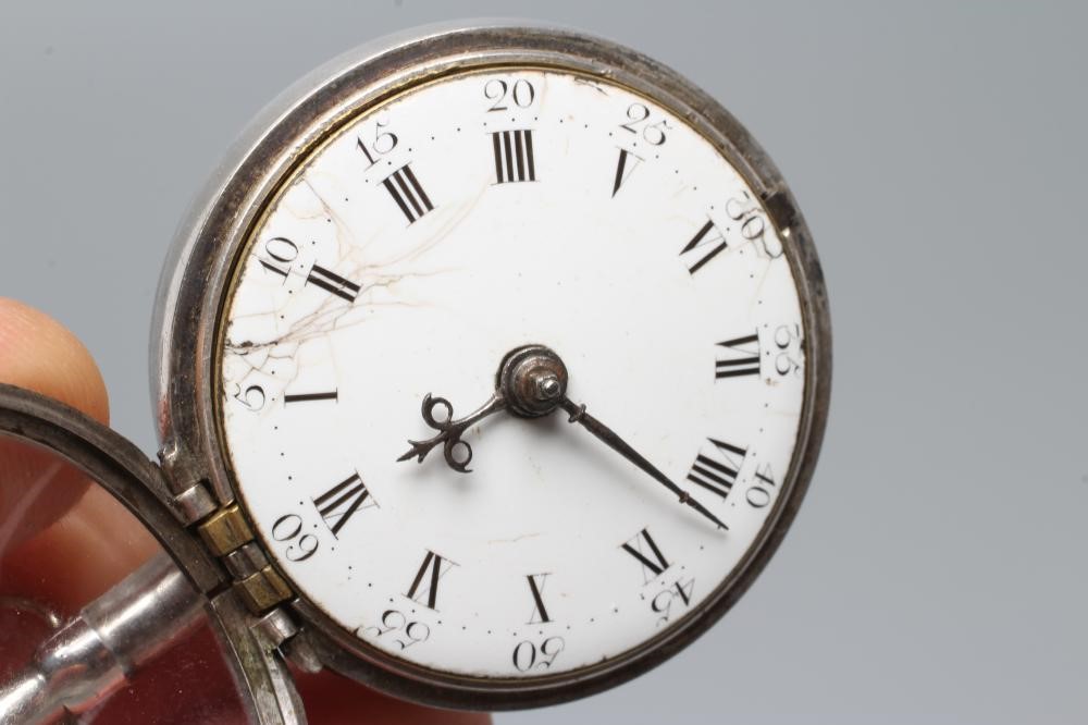 A GEORGE III IRISH PAIR CASED POCKET WATCH Image