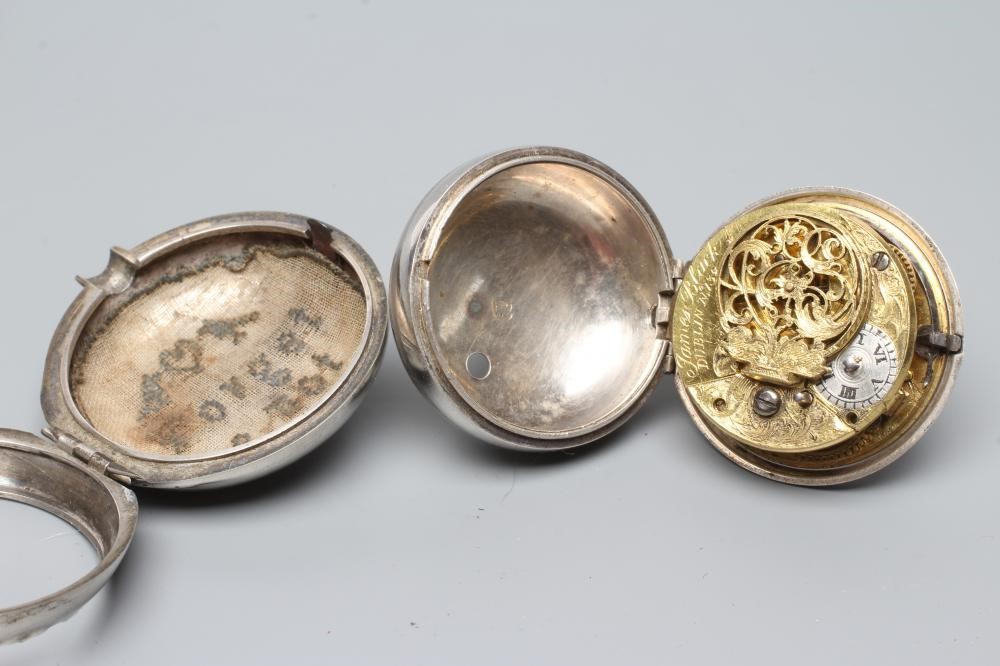 A GEORGE III IRISH PAIR CASED POCKET WATCH Image