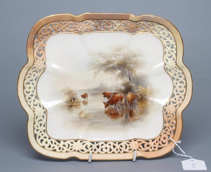 A ROYAL WORCESTER CHINA CABINET PLATE Image