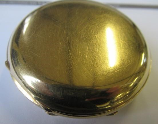 AN 18CT GOLD TOP WIND HALF HUNTER POCKET WATCH Image