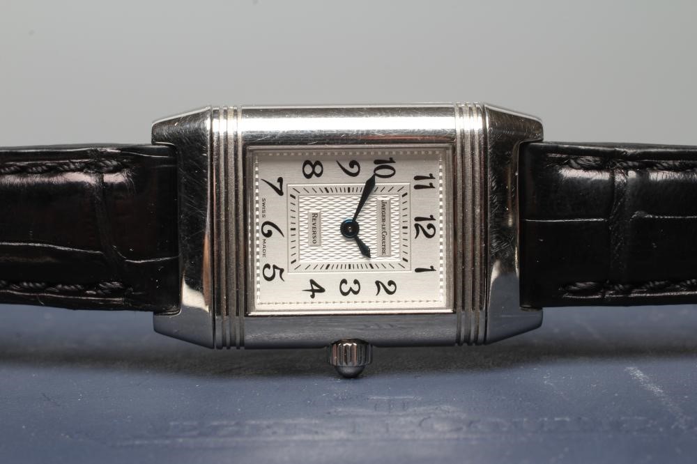 A LADY'S JAEGER-LECOULTRE DIAMOND REVERSO WRISTWATCH Image