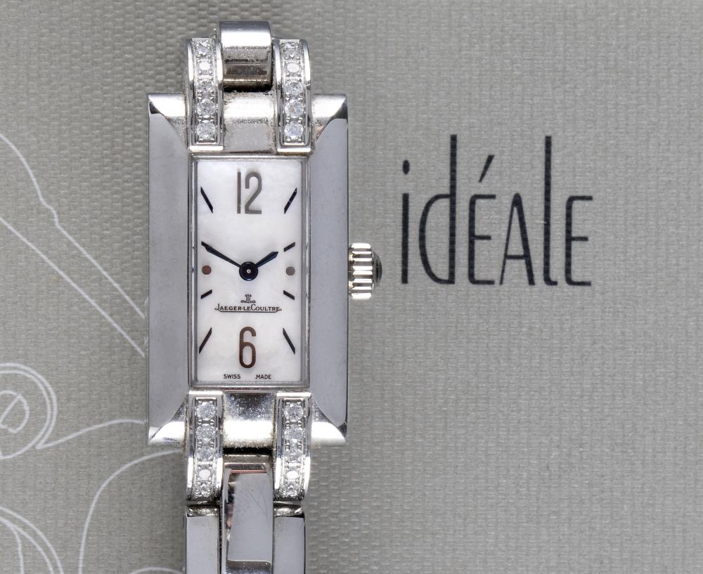 A LADY'S JAEGER-LECOULTRE IDEALE DIAMOND WRISTWATCH Image