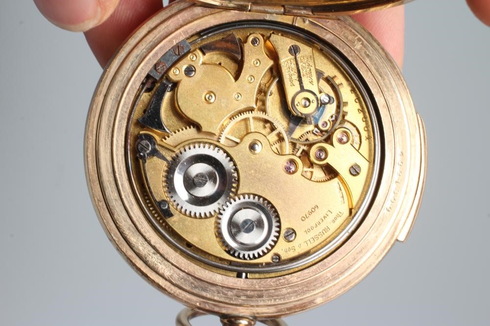 A TOP WIND QUARTER REPEATER POCKET WATCH Image