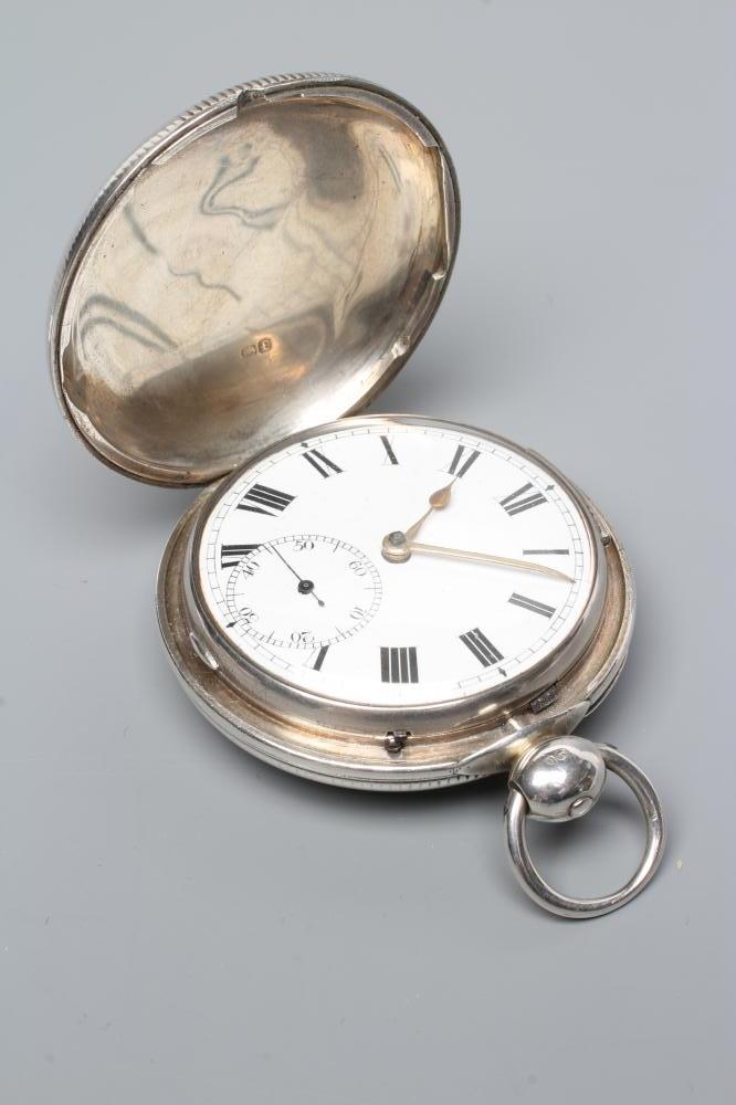 A GEORGE III SILVER HUNTER CASED POCKET WATCH Image