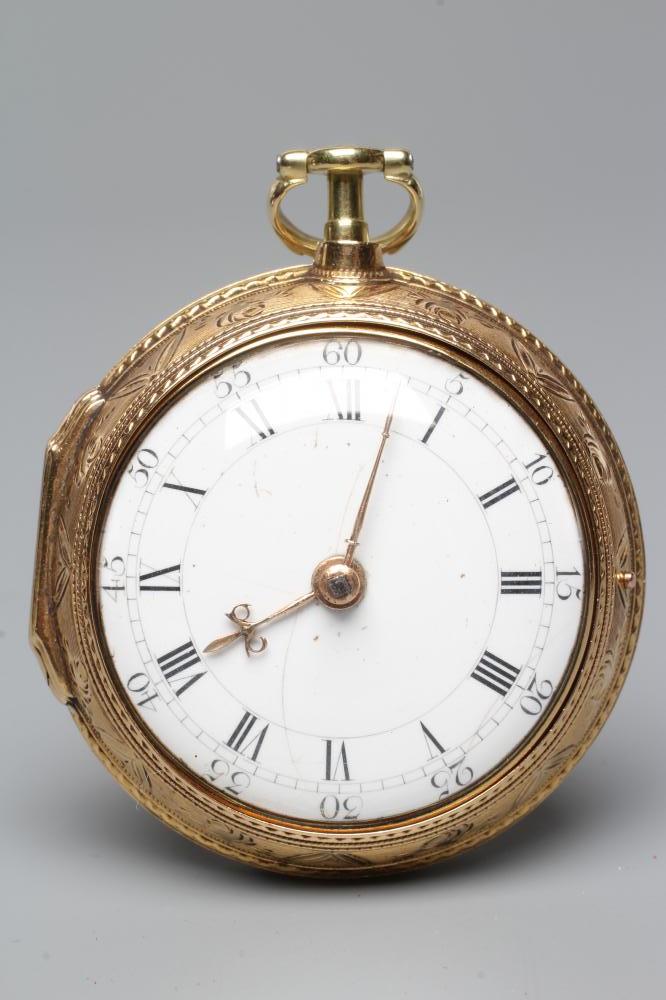 A GEORGE III SCOTTISH SILVER GILT PAIR CASED POCKET WATCH Image