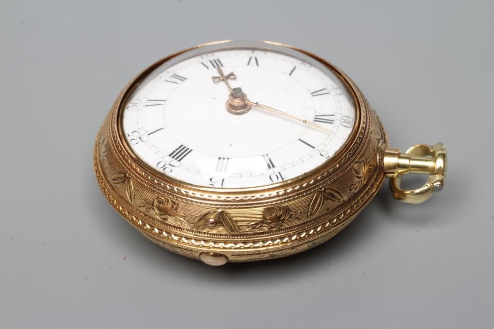 A GEORGE III SCOTTISH SILVER GILT PAIR CASED POCKET WATCH Image