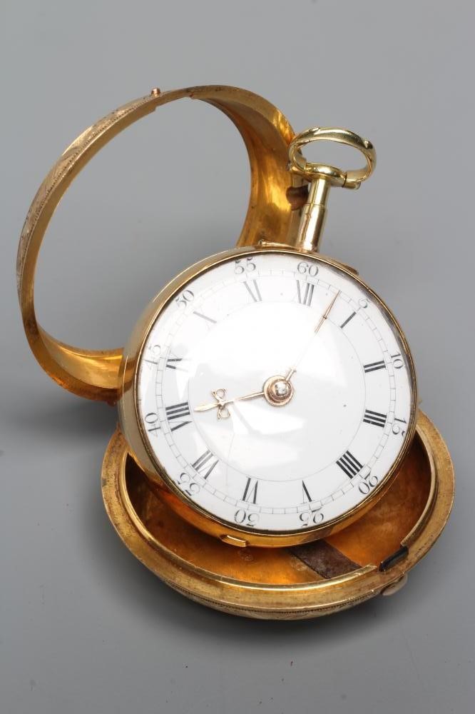 A GEORGE III SCOTTISH SILVER GILT PAIR CASED POCKET WATCH Image