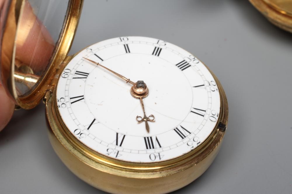 A GEORGE III SCOTTISH SILVER GILT PAIR CASED POCKET WATCH Image