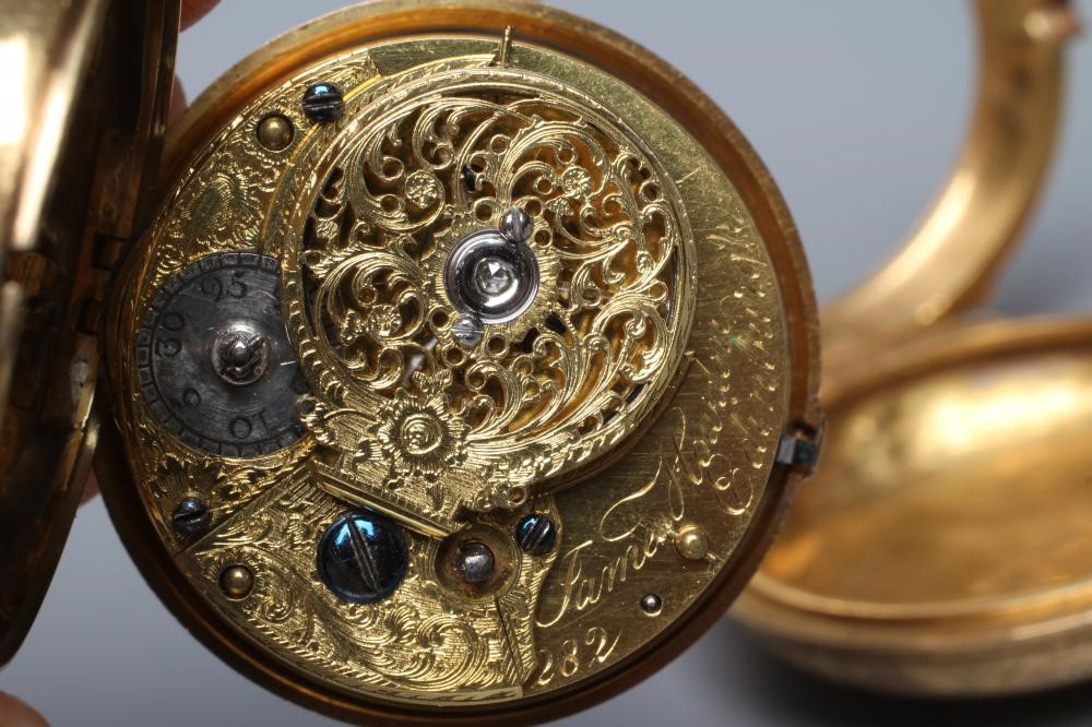 A GEORGE III SCOTTISH SILVER GILT PAIR CASED POCKET WATCH Image