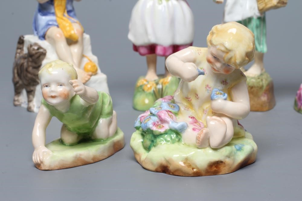 EIGHT ROYAL WORCESTER CHINA FIGURES modelled by Freda Doughty Image