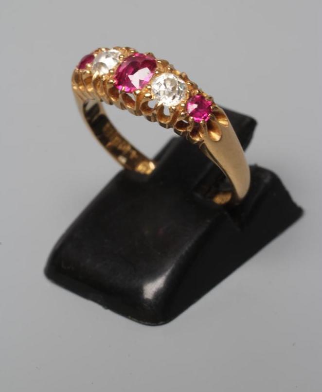 A LATE VICTORIAN RUBY AND DIAMOND RING Image