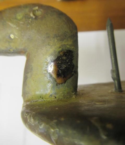 JOHN MALTBY (1936-2000) - a brown glazed stoneware stylised bird pricket candlestick, monogrammed Image