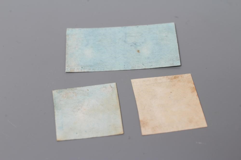 3 MARGIN PENNY BLACK and 1841 2d Blues x 3 (Est. plus 24% premium inc. VAT) Image