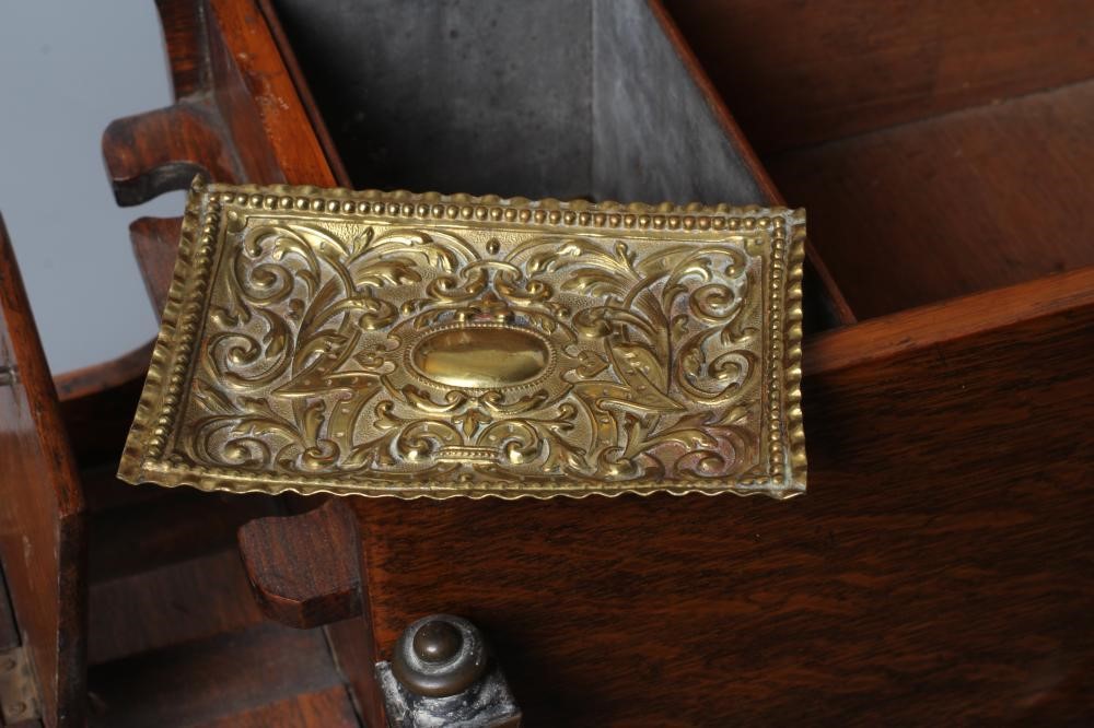 AN EDWARDIAN OAK NOVELTY SMOKERS COMPANION Image