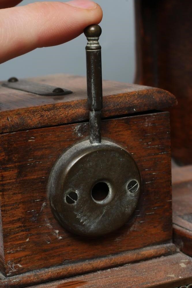 AN EDWARDIAN OAK NOVELTY SMOKERS COMPANION Image