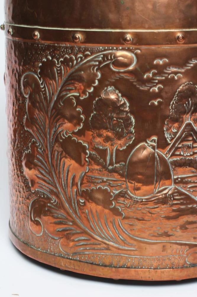 A DUTCH COPPER LOG BIN Image