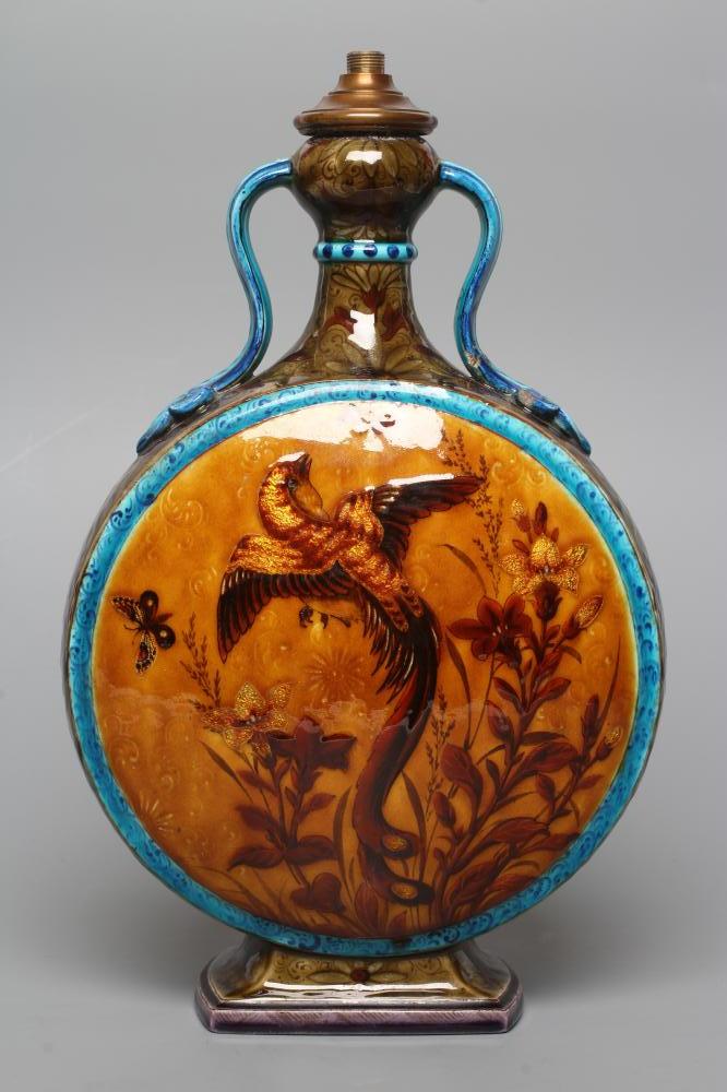 A THEODORE DECK MAJOLICA MOON FLASK Image