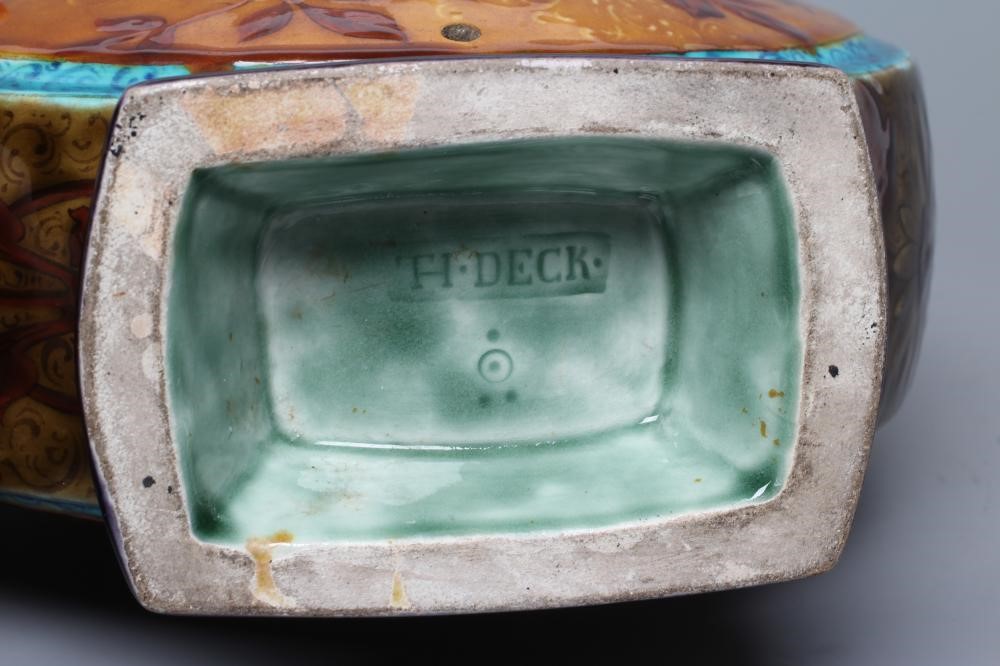 A THEODORE DECK MAJOLICA MOON FLASK Image