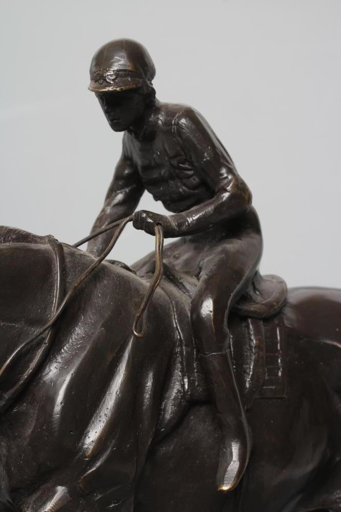 AFTER PIERRE JULES MENE (French 1810-1879) Equestrian Figure, 20th century, bronze, the oblong base Image