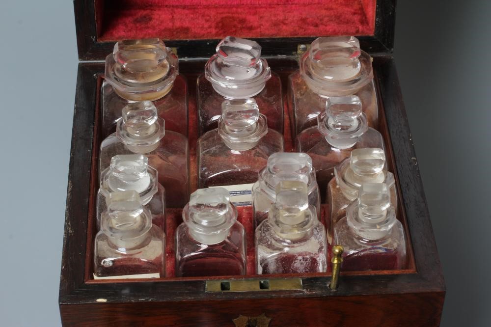 AN APOTHECARYS ROSEWOOD MEDICINE CHEST Image