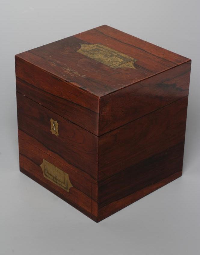 AN APOTHECARYS ROSEWOOD MEDICINE CHEST Image