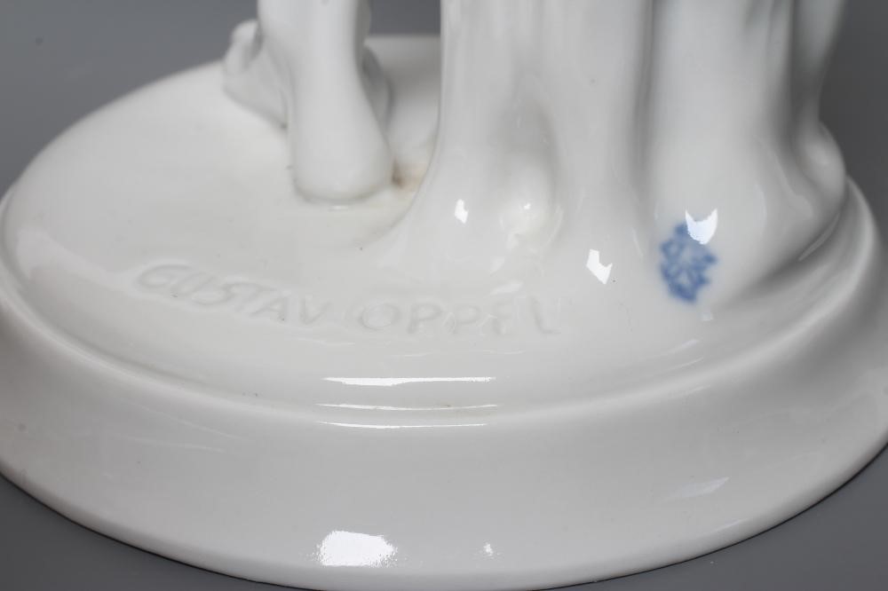 AFTER GUSTAV OPPEL - a Volkstedt blanc-de-chine porcelain figure Image