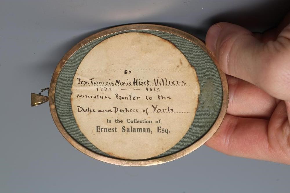 JEAN FRANCOIS M. HUET-VILLIERS (1772-1830) A Gentleman in a grey frock coat and necktie Image