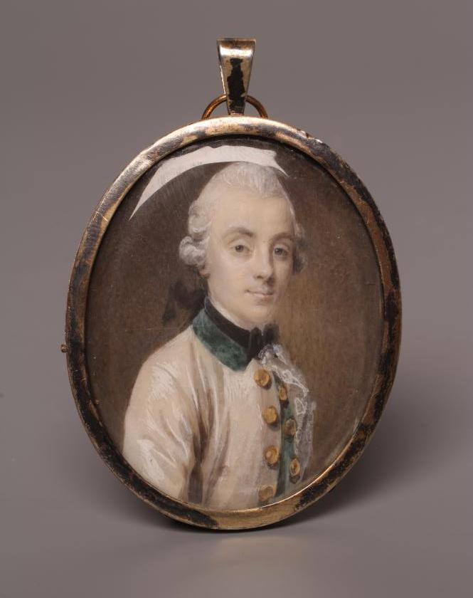 ENGLISH SCHOOL (Mid 18th Century) A Gentleman in a frock coat with a green collar Image