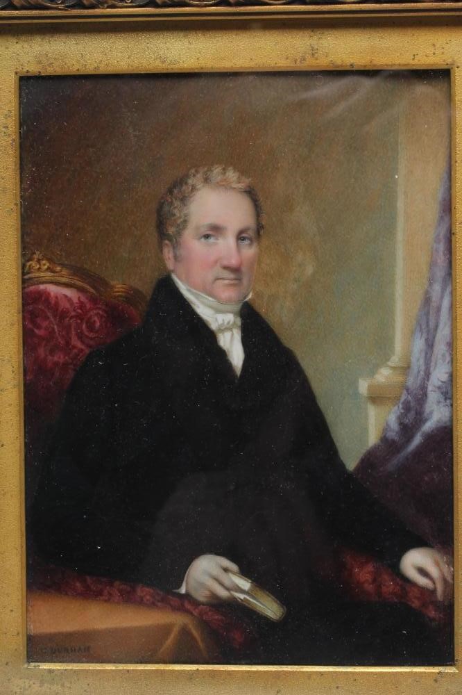 CORNELIUS BERIS DURHAM (1809-1884) Portrait of a Gentleman seated and holding a book Image
