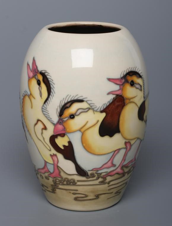 A MOORCROFT POTTERY SPRING DUCKLINGS VASE Image