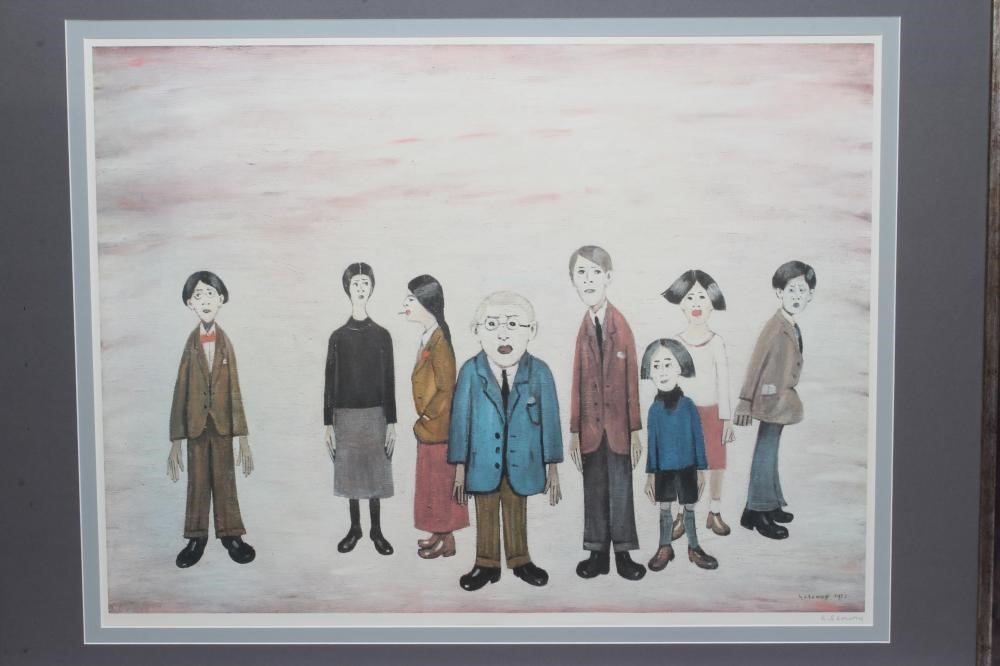 LAURENCE STEPHEN LOWRY (1887-1976) "His Family" Image