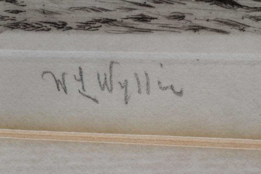 WILLIAM WYLLIE (1851-1931) "H.M.S. Victory at Portsmouth Harbour",  etching, signed in pencil, plate Image