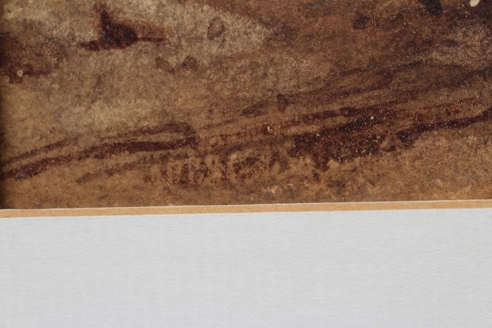 CIRCLE OF RICHARD PARKES BONNINGTON (1802-1828) Coastal Scene with Figures, watercolour and pencil Image