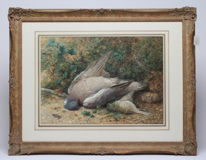 HARRY SUTTON PALMER (1854-1933) Still Life With Game Birds, watercolour heightened with white, Image
