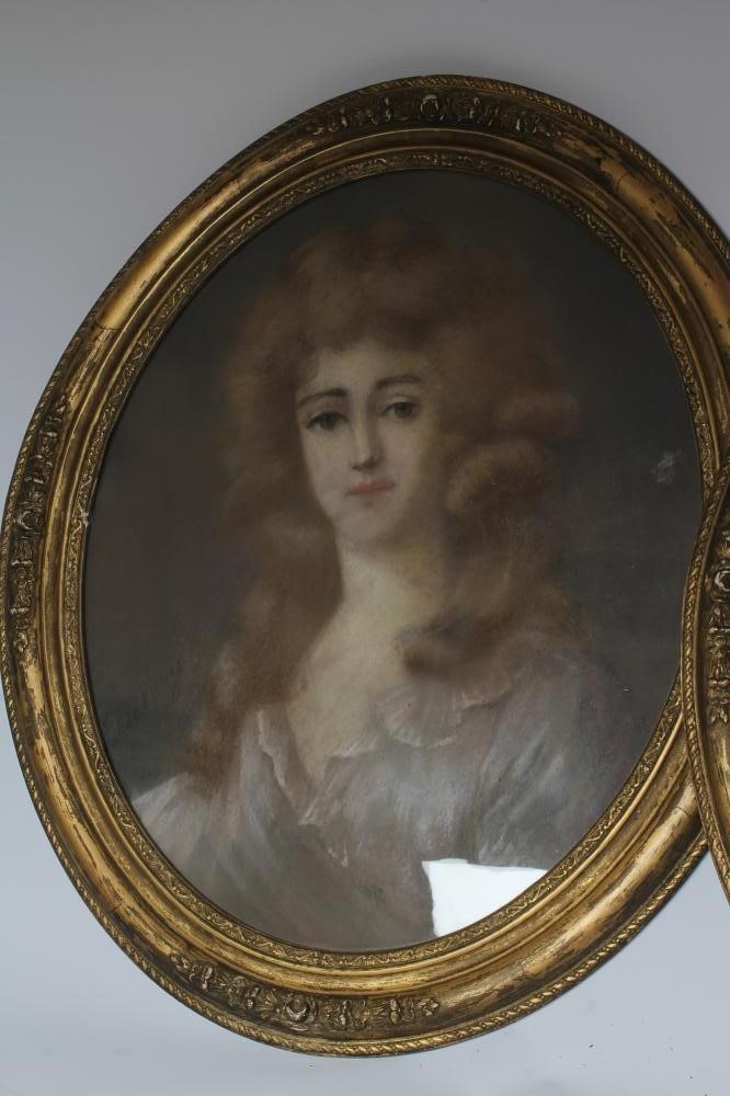 BRITISH SCHOOL (18th century) Portraits of Sisters(?), head and shoulders, a pair of pastels, Image