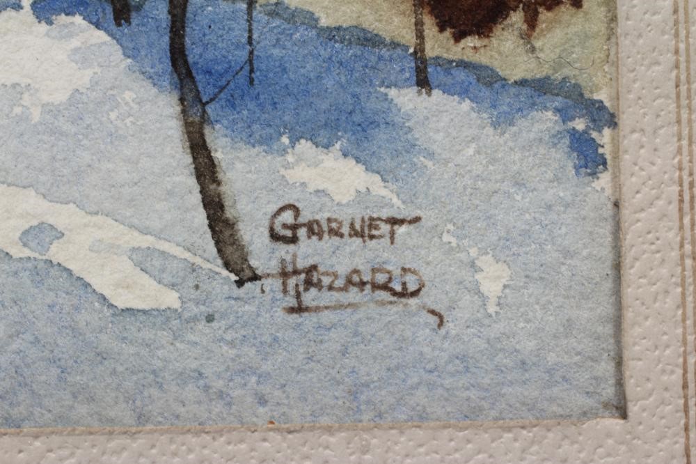 WILLIAM GARNET HAZARD (1903-1987) Autumnal Snow, watercolour and pencil, signed, 10 1/2" x 13, Image