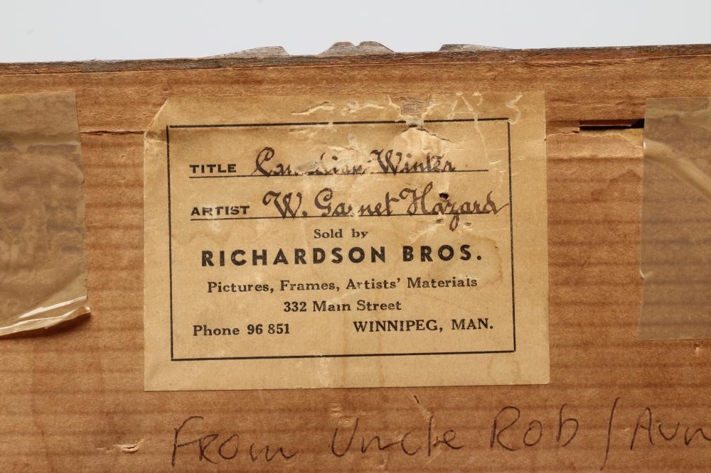 WILLIAM GARNET HAZARD (1903-1987) Autumnal Snow, watercolour and pencil, signed, 10 1/2" x 13, Image