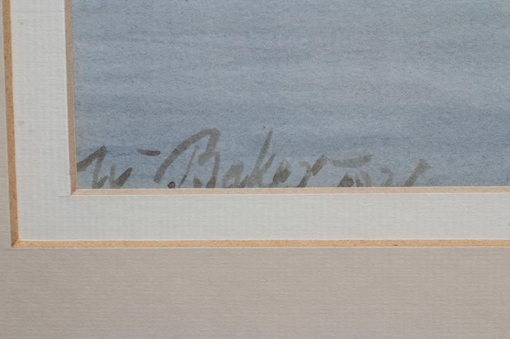 WILLIAM BARKER (19th/20th Century), Shipping in a Calm, watercolour and pencil heightened with Image