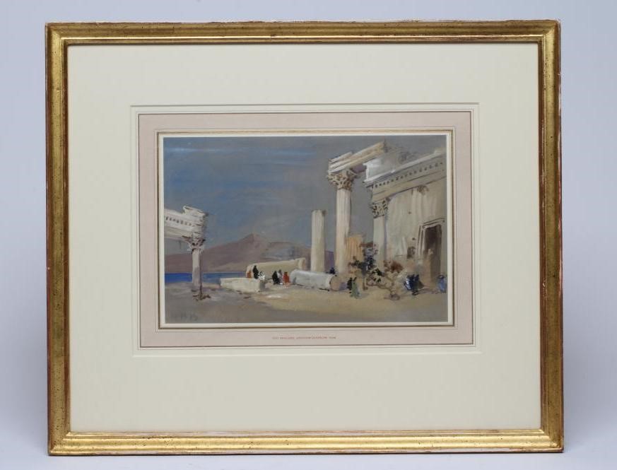 HERCULES BRABAZON BRABAZON (1821-1906) Figures By a Ruined Temple Image