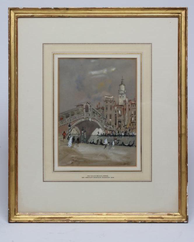 HERCULES BRABAZON BRABAZON (1821-1906) The Rialto Bridge Venice Image