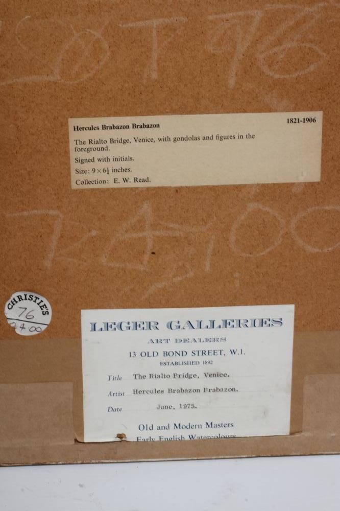 HERCULES BRABAZON BRABAZON (1821-1906) The Rialto Bridge Venice Image