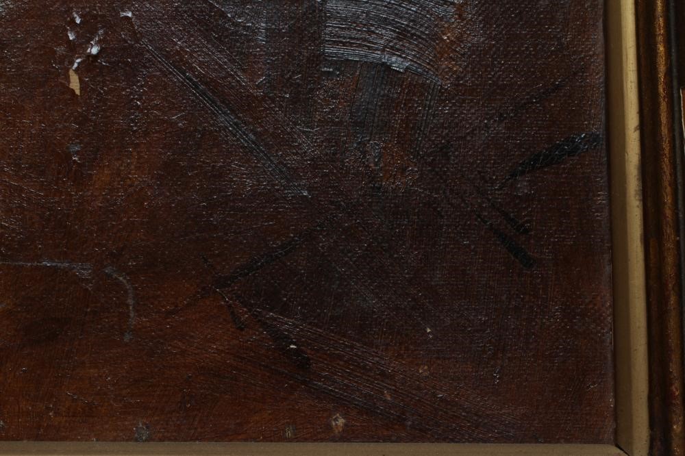 CIRCLE OF ARTHUR WARDLE (1864-1949) Portrait of a St Bernard, oil on canvas, bears signature, 24 Image