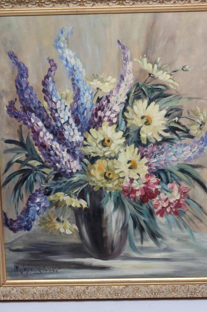 W JOYCE LAKEMAN (British 20th century) Still Life with Flowers in a Vase, oil on board, signed, 29 Image