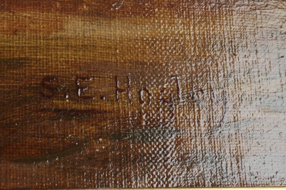 STEPHEN ENOCH HOGLEY (1842-1927) Highland Cattle Watering Image