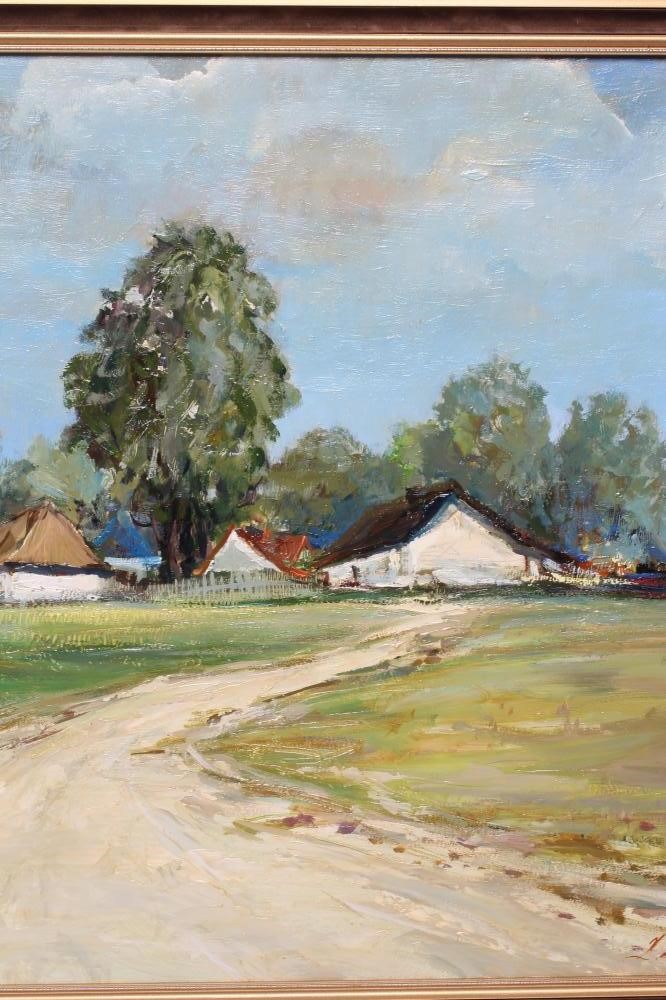 ZBIGNIEW LITWIN (Polish 1914-2001) Rural Village Scene Image