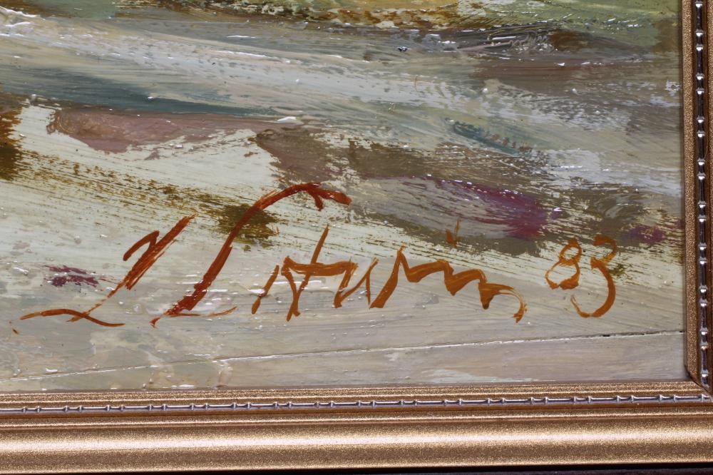 ZBIGNIEW LITWIN (Polish 1914-2001) Rural Village Scene Image