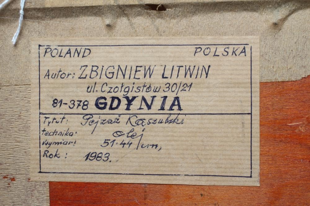 ZBIGNIEW LITWIN (Polish 1914-2001) Rural Village Scene Image